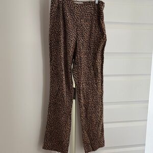 VINTAGE BELLEPOINTE leopard pants size 6 Y2K 90s festival concert animal print